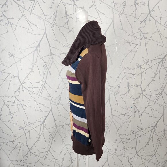 Savage Culture Cotton Stretch Knit Artsy Cowl Neck Tunic - Picture 2 of 4